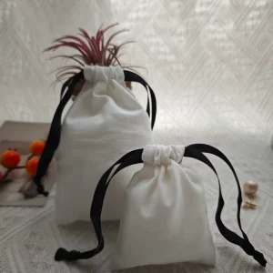Eco Friendly Dust Cotton Drawstring Pouch Necklace Ring Bracelet Gift Perfume Jewelry Bag