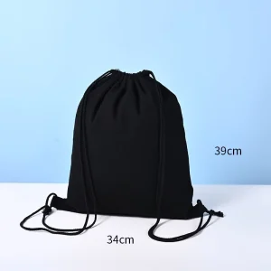 Eco Friendly Foldable Waterproof Durable Cotton Drawstring Bag Custom Capacity Reusable Backpack Dust Bag Unisex Polyester