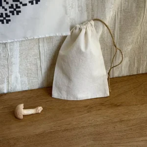 Eco Friendly Folding Mini Small Size Organic 100% Cotton Drawstring Craft Pouch Dust Bag Custom Logo Printed