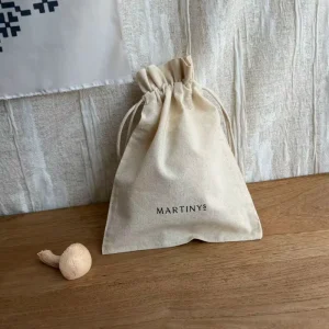Eco Friendly Folding Mini Small Size Organic Cotton Drawstring Jewelry Gift Pouch Dust Bag Custom Logo Printed