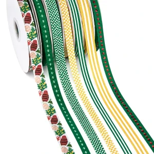 Eco-Friendly Gift Printed Satin Ribbons 100% Polyester for Gift Wrapping