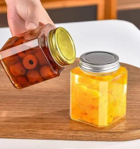 Eco Friendly Glass Packaging Container Glass Jam Jar and Bottles With Lug Lid