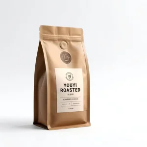 Eco Friendly Kraft Paper Coffee Bag Stand up Pouch with Zipper and Degassing Valve Food Grade for Roasted Coffee