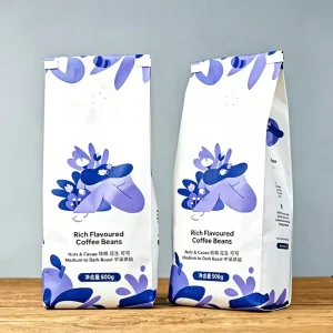 Eco Friendly Kraft Paper Coffee Bags for Beans & Ground Coffee for Gravure Printing With Tin Tie Valve