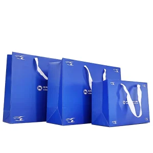 Eco Friendly Large Medium Small Kraft Paper Tote Shopping Bag with Ribbon Handles Custom Paper Color for Business Shopping Shoes