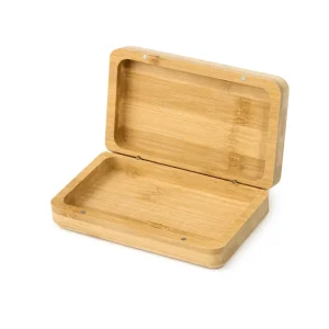 Eco-Friendly Natural Bamboo Wood Box with Polished Finish for DIY Crafts Blank Treasure Case for Personalized Gifts Art Displays