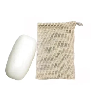 Eco Friendly Natural Cotton Drawstring Bag Recyclable Mesh Soap Bath Shower Makeup Dust Storage Mini Gift Pouch
