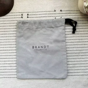 Eco Friendly Natural Recycled Cotton Drawstring Bag Reusable Dust Protector for Clothes and Accessories