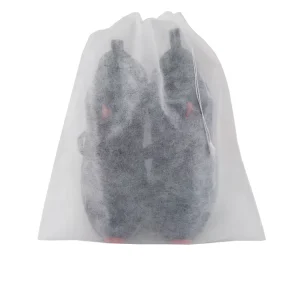 Eco Friendly Non woven Custom Shoe Dust Proof Drawstring Bag