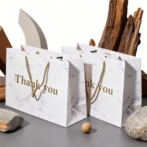 Eco-Friendly Paper Bags with Handles for Shopping and Gift Packaging