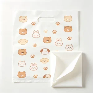 Eco Friendly Plastic Handheld Shopping Bag Degradable Custom Logo Mall Special