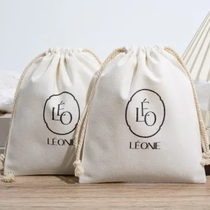 Eco-Friendly Recyclable Canvas Cotton Drawstring Shoe Bags Durable Cloth Dust Bag