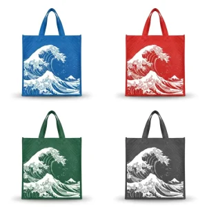 Eco-Friendly Recyclable Nonwoven Shopping Gift Bags Custom Logo Color Intaglio Printing Durable Hand Length Handles