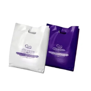 Eco-Friendly Reusable Boutique Clothing Packing Die Cut Handle Plastic Bags Personalized Shopping Bag for Supermarket