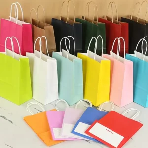 Eco Friendly Reusable Customizable Paper Carrier Bags Durable Kraft Material Support Free Supermarket Exhibition