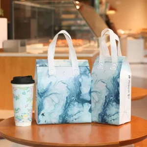 Eco Friendly Reusable PP Non Woven Cooler Grocery Tote Leakproof Thermal Insulated Shopping Bag Custom Print
