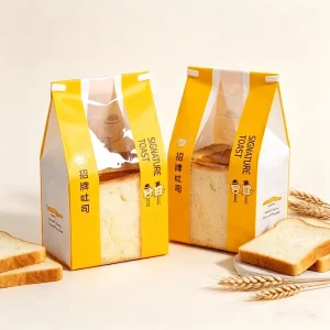 Eco Friendly Square Bottom Kraft Bags for Food Bread Candy Gift Packaging