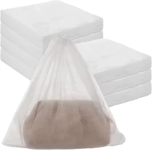 Eco Friendly Strong Non Woven Drawstring Ribbon Rope Foldable Dust Bag Factory Custom Logo Reusable Packaging for