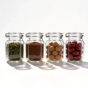 Eco Friendly Transparent Storage Glass Jars Container With Lids 380ml Empty Coffee Bean Jar Glass In Stock