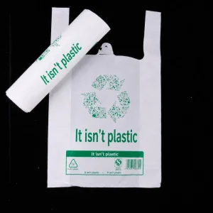 Eco Friendly Vest Bags Biodegradable Plastic Shopping Bags Reusable Grocery Carrier Bags with Handle