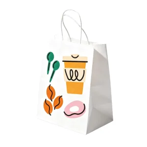 Eco Friendly Waterproof Recyclable Biodegradable Luxury Brown Kraft Paper Bags Hand Length Handle Accept Custom