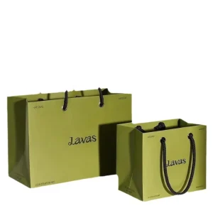 Eco Friendly White Brown Art Paper Twisted Handle Shopping Carrier Bag Logo Printed for Promotion Supermarket Exhibition Use