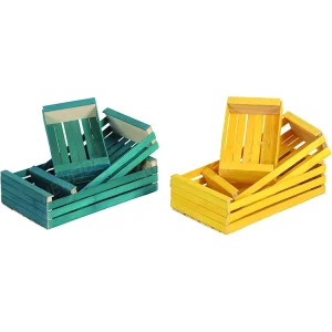 Eco friendly Biodegradable Multifunctional Rectangular Set of 3 Storage Trays Bamboo Craft Box for Tea Sundries Personal Care