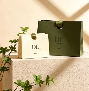Eco friendly Durable Recyclable White Paper Bag Natural Cotton Rope Handle Custom Logo Luxury Garment Gift Promotion Packaging
