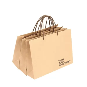 Eco friendly High Quality Twisted Handle Kraft Paper Bags Custom Logo Luxury Thank You Bags for Boutique