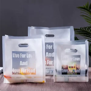 Eco-friendly Plastic Bags Baking Food Grade Portable HDPE Shopping Bag