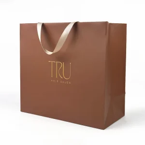 Eco-friendly Recyclable Paper Gift Bags Custom Logo Printed Party Favor Bags with Rope Handles
