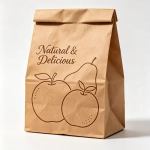 Eco friendly Recycled Brown Handle Paper Bags for Food Takeaway Custom Shopping Gift Craft Packaging Kraft Paper Bag with logo