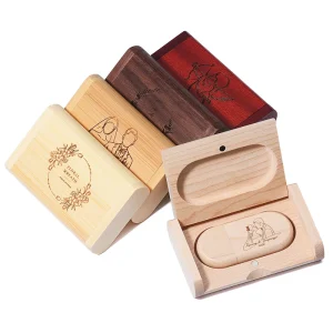 Eco friendly Wooden Usb Flash Drive With Box 8Gb 16Gb 32Gb Pendrive Bamboo Cle Usb Memory Stick 64gb 128gb Flashdisk