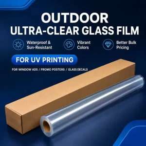 Eco solvent UV Printable Super Clear Adhesive Vinyl Window Film Removable PVC Glass Sticker For Window Poster Advertising