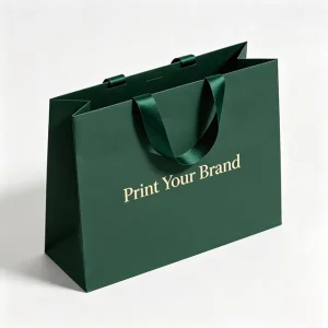 Elegant Classic Coated Paper Square Bottom Gift Bag Recycled Materials Personalized Custom Size White Bag Exhibition Supermarket
