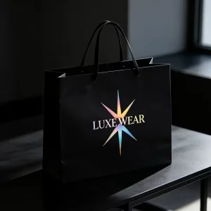 Elegant Custom Luxury Paper Gift Bags Custom Logo Shopping Tote Paper Bag for Luxury Fashion Clothing Shopping Tote Paper Bags