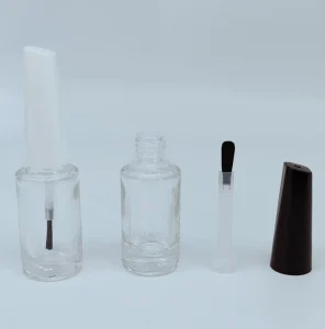 Elegant Empty Glass Nail Polish Bottles Cylinder Brush Screw Cap Screen Printed Hot Stamped Oil Free Custom Color & Logo