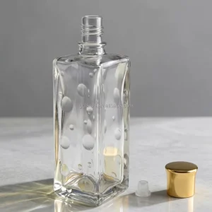 Empty 100ML Refillable Clear Glass Bottle with Cap for Storing Perfume Attar Oils Cosmetics Beauty Products Decorative Bottle
