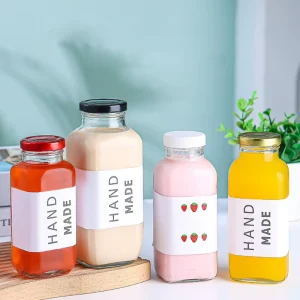 Empty 250ml 350ml 500ml Milk Fruit Juice Drink Alcohol Wine Glass Bottles