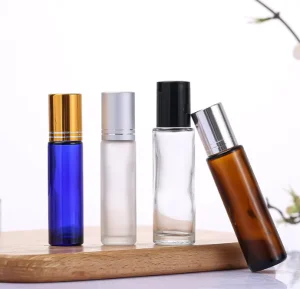 Empty 30ml 50ml 1oz 4oz Amber Brown Essential Oil Roller Bottle with Plastic Caps