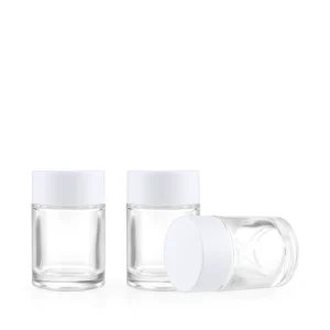 Empty 50ml Glass Round Jar With Inner Lid for Body Lotion Moisturizer