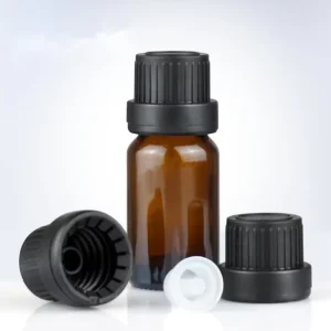Empty Amber Glass Roll On Bottles 5ml-120ml for Essential Oil Perfume with Plastic Cap
