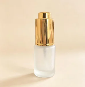 Empty Frosted Glass Cylinder Dropper Bottles 10-50ml for Cosmetic Essential Oil Aromatherapy Pressure Pump Tip Eco-Friendly