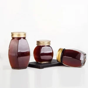 Empty Square Glass Honey Jar with Aluminum Lid 380ml & 730ml Food Grade Packaging