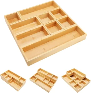 Environmentally friendly wooden color medium sized bamboo square storage box