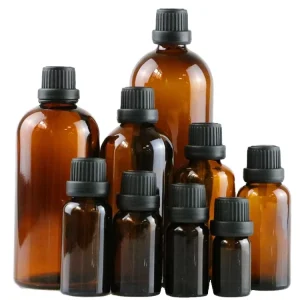 Essential Oil Packaging Clear Glass Dropper Bottle 5ml-100ml Sizes with Child-Resistant Screw Cap for Face Cream