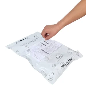 Express Pocket Plastic Courier Postage Bag Biodegradable LDPE 2.5 Mil Heavy Duty Handle Waterproof for Pocket Bag for