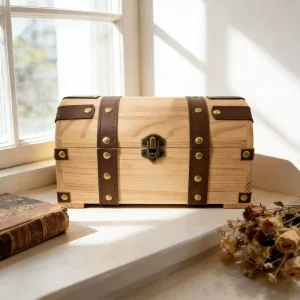Extra Large Vintage Wooden Storage Chest Retro Decorative Organizer Box for Bedroom Living Room Storage