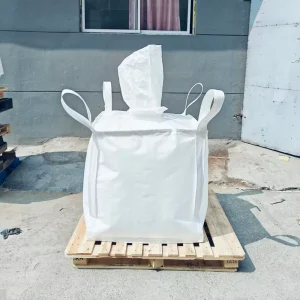 FIBC Bag with PE Liner Drawstring Closure 1.5 Ton Big Bag with Lifting Loops for Bulk Material Handling
