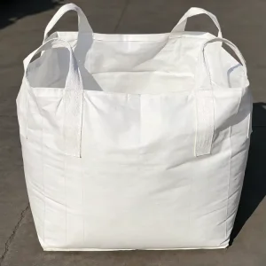 FIBC Bulk Bags 1 Ton Top Open Flat Bottom PP Woven Polypropylene Cross Corner Loop Logistics